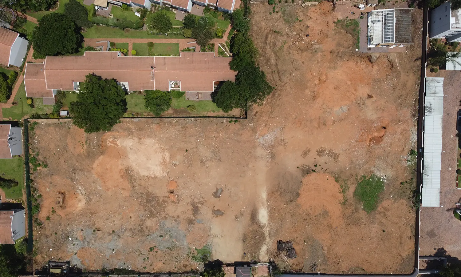 Retail fuel station project Sandton before site clearing
