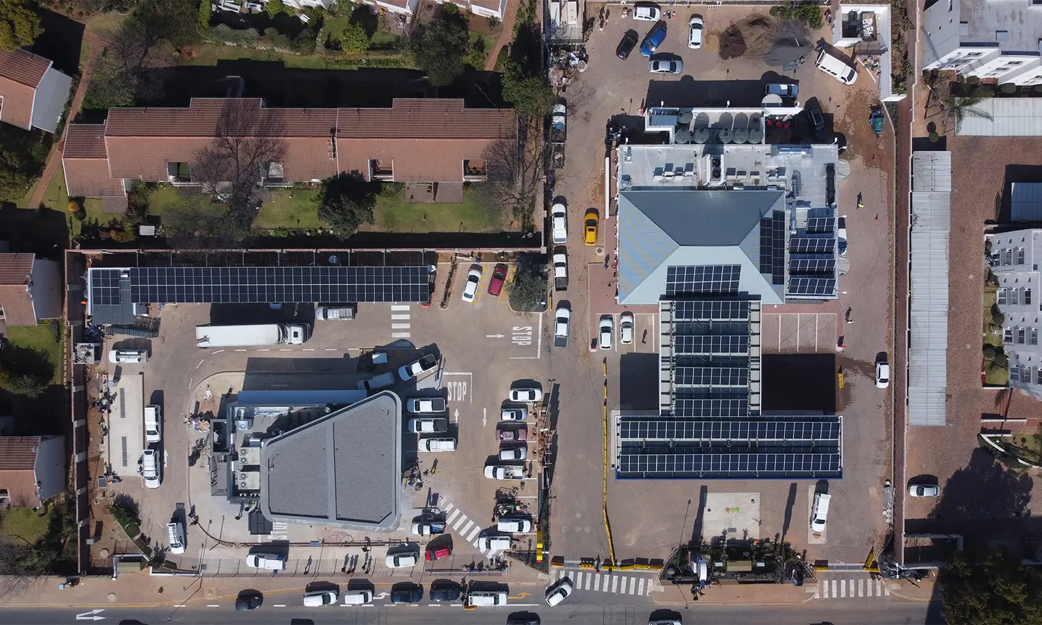 Retail fuel station project Sandton top down site layout