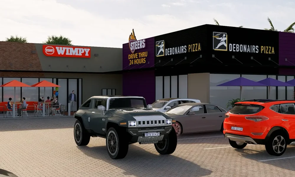 3D image of Wimpy, Debanoirs & Steers retail fuel station project Carlswald