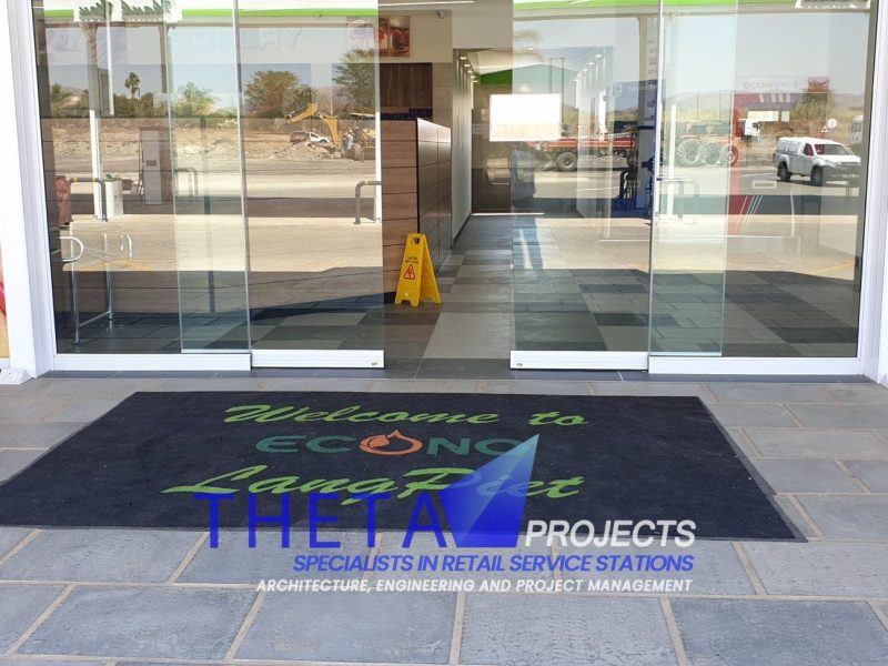 Theta Projects Brand New Site in Brits, North West Province for Client Econo. Brits front entrance hall for Petrol station in Brits FINAL