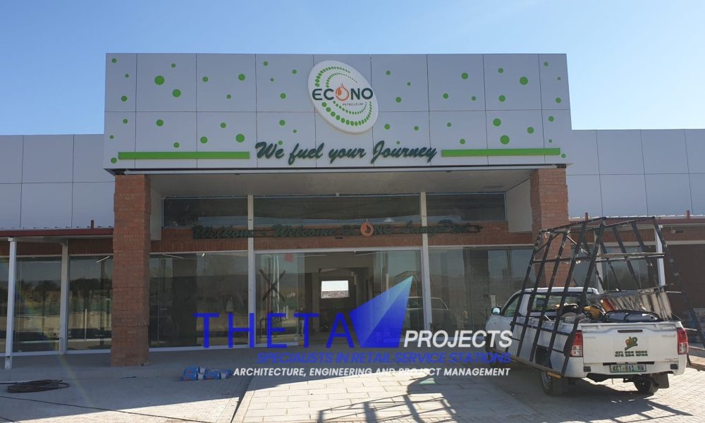 Theta Projects Brand New Site in Brits, North West Province for Client Econo. Brits front entrance hall for Petrol station in Brits