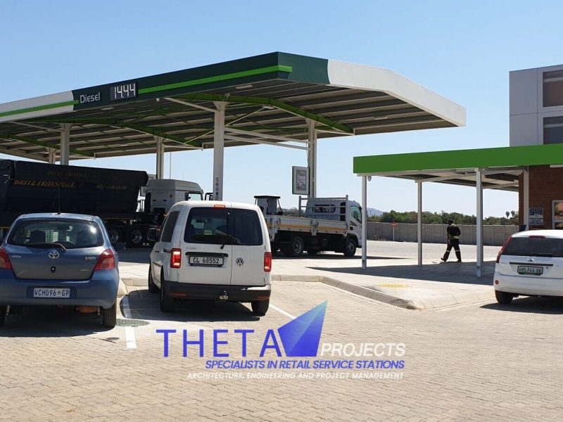 Theta Projects Brand New Site in Brits, North West Province for Client Econo. Finished construction and project for Petrol station 1