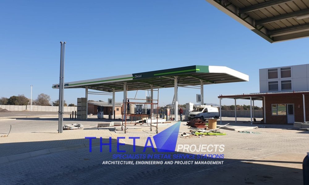Theta Projects Brand New Site in Brits, North West Province for Client Econo. Petrol Station Final Development Stages 1