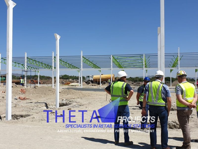 Theta Projects Brand New Site in Brits, North West Province for Client Econo. Project Manager Meeting next to canopy