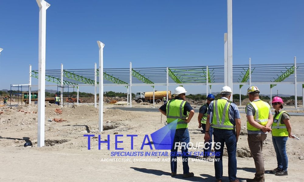 Theta Projects Brand New Site in Brits, North West Province for Client Econo. Project Manager Meeting next to canopy