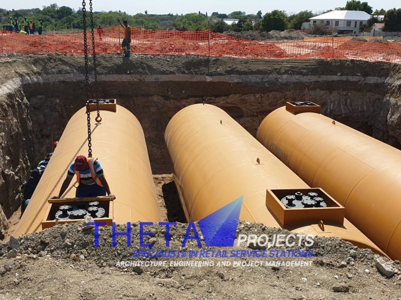 Theta Projects Brand New Site in Brits, North West Province for Client Econo. Pump & Tanks Installation for petrol station Econo 2