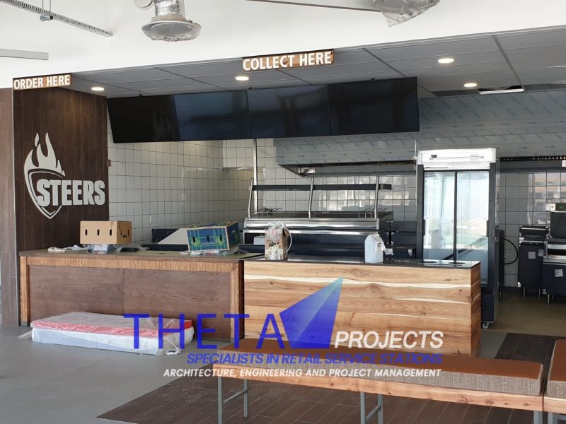 Theta Projects Brand New Site in Brits, North West Province for Client Econo. Steers restaurant in Petrol Station 1