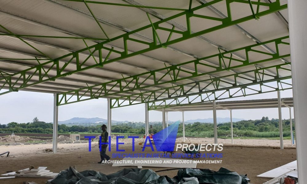 Theta Projects Brand New Site in Brits, North West Province for Client Econo. canopy cover for petrol station 1