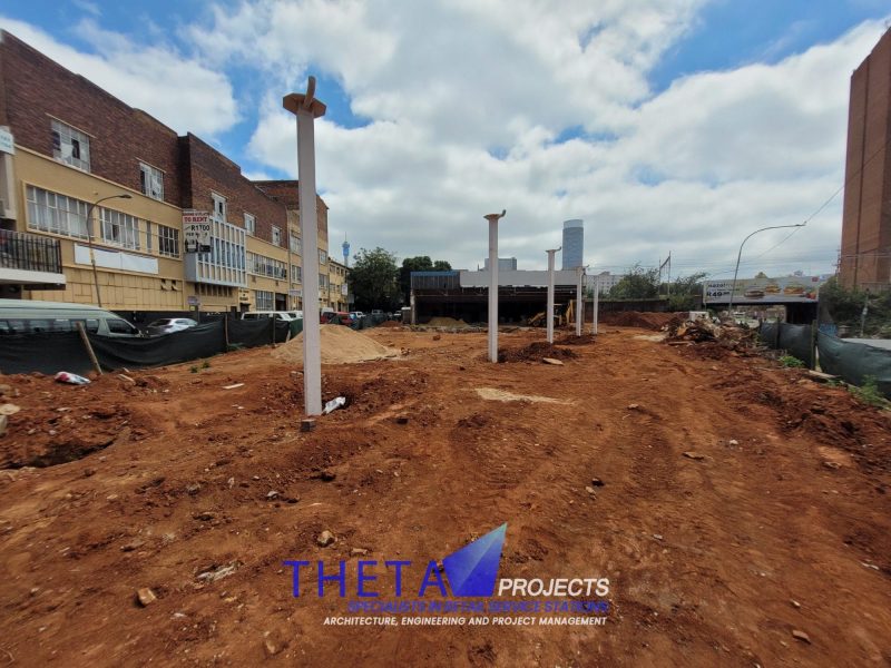 Theta Projects Brand New Site in Doornfontein for Client Ashtron, Petrol Station. Breaking Ground 3