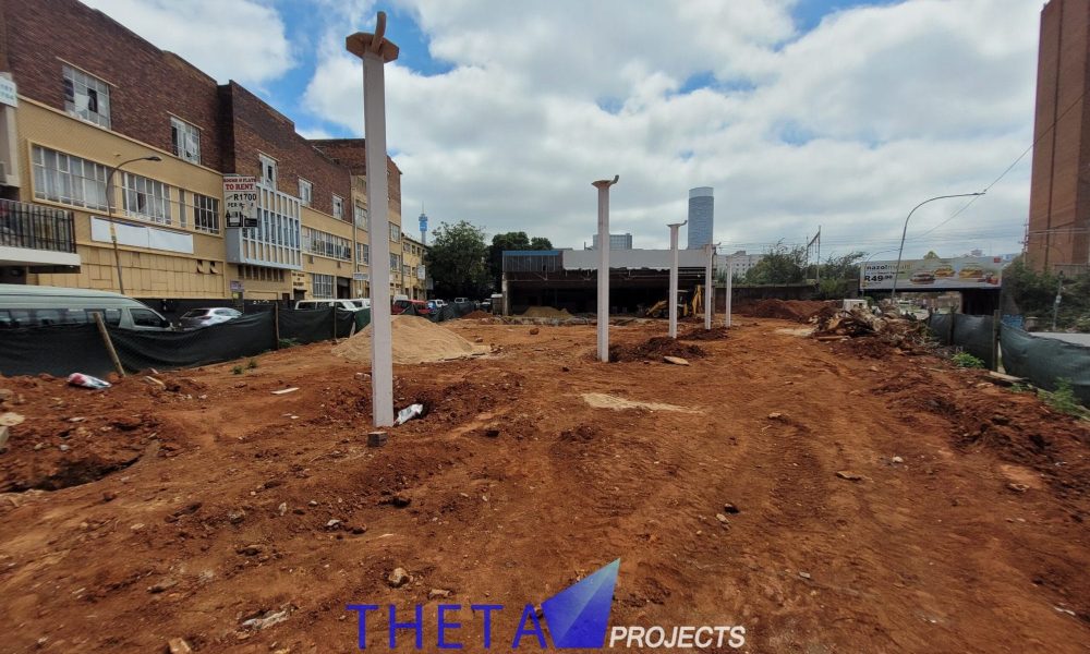 Theta Projects Brand New Site in Doornfontein for Client Ashtron, Petrol Station. Breaking Ground 3