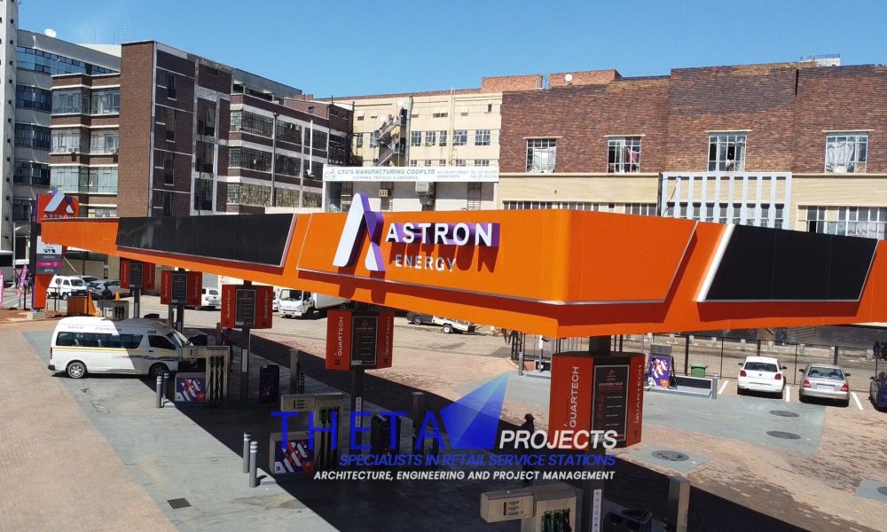 Theta Projects Brand New Site in Doornfontein for Client Ashtron. Finished Petrol Station 1