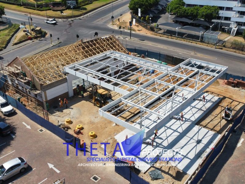 Theta Projects Brand New Site in Sunninghill, Gauteng Province. Development of Petrol station canopy 2