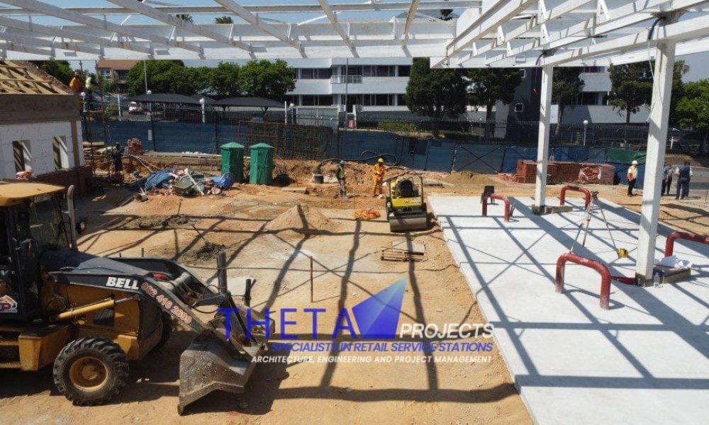 Theta Projects Brand New Site in Sunninghill, Gauteng Province. Development of Petrol station under canopy