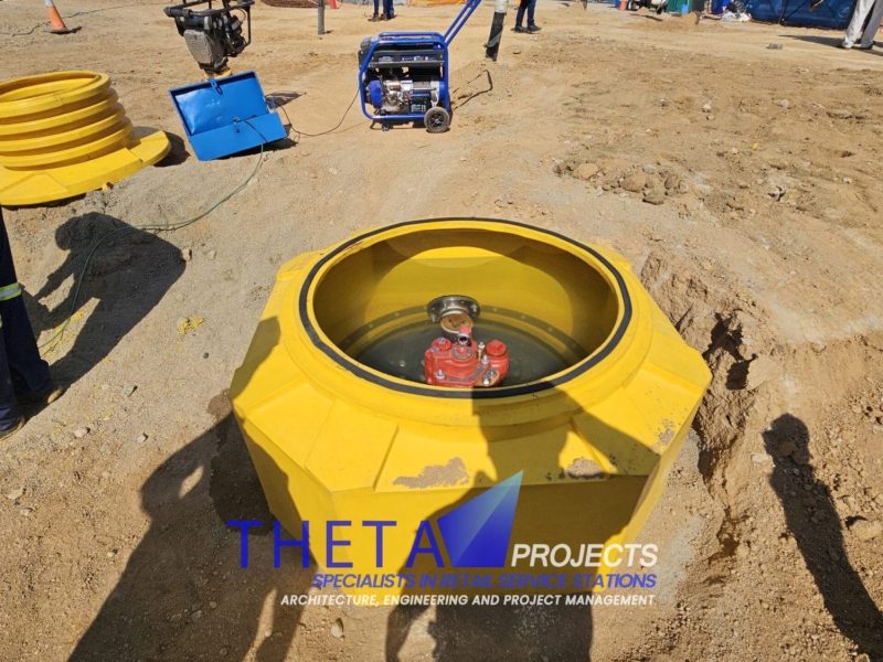 Theta Projects Brand New Site in Sunninghill, Gauteng Province. Pump & Tank . Man hole covers