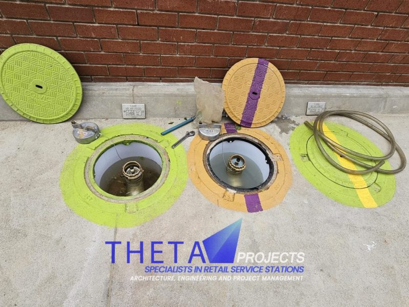 Theta Projects Brand New Site in Sunninghill, Gauteng Province. Pump & Tank Final. Man hole covers finished