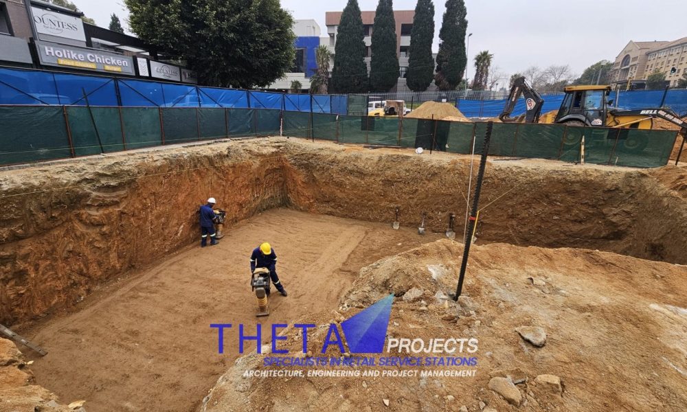 Theta Projects Brand New Site in Sunninghill, Gauteng Province. Pump & Tank - breaking ground 1