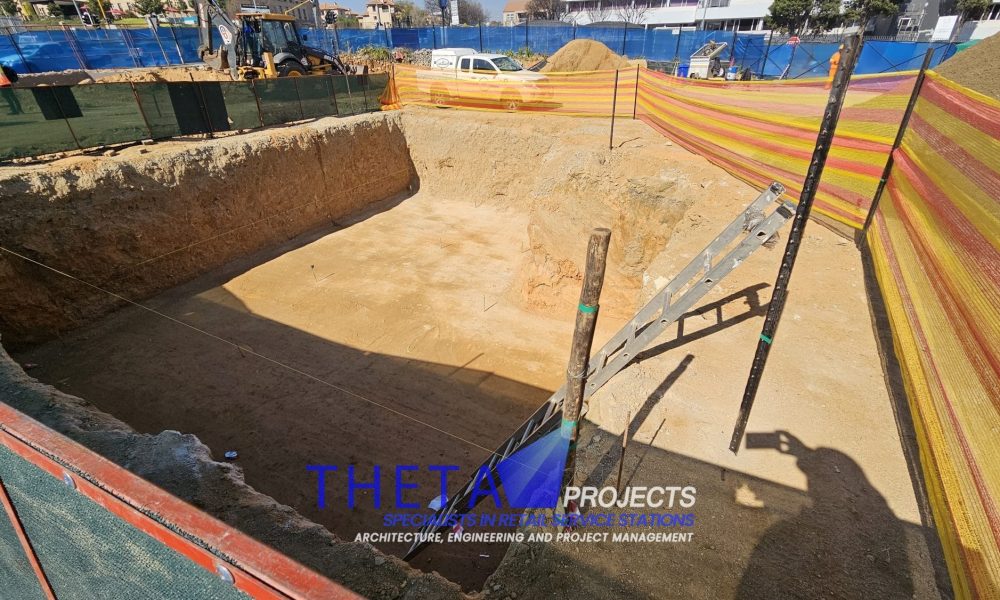 Theta Projects Brand New Site in Sunninghill, Gauteng Province. Pump & Tank - breaking ground