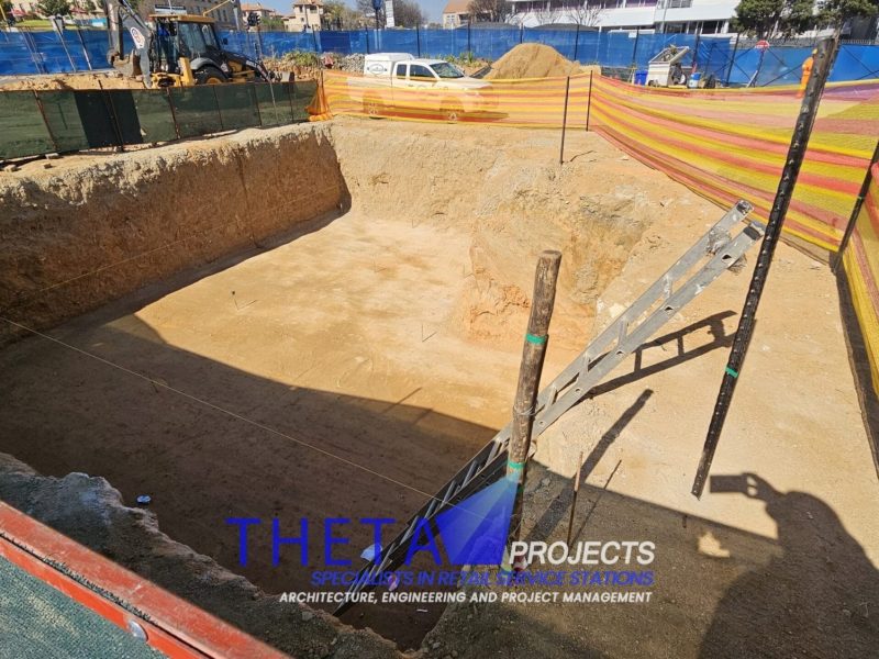 Theta Projects Brand New Site in Sunninghill, Gauteng Province. Pump & Tank - breaking ground