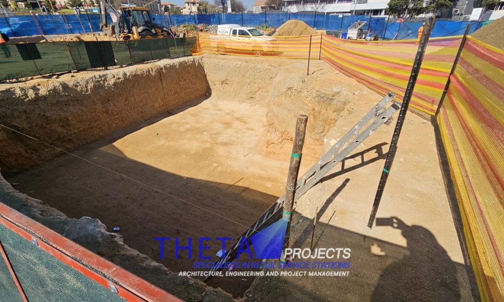 Theta Projects Brand New Site in Sunninghill, Gauteng Province. Pump & Tank - breaking ground