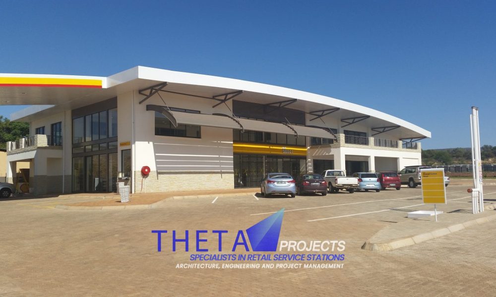 Theta Projects Brand New Site in Zeerust, North West Province for client Shell - Shell Ultra. Petrol station Pumps Finished construction 1