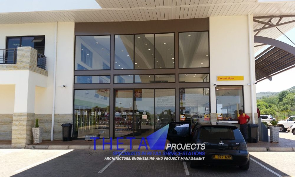 Theta Projects Brand New Site in Zeerust, North West Province for client Shell - Shell Ultra. Petrol station Pumps Finished construction shop 4
