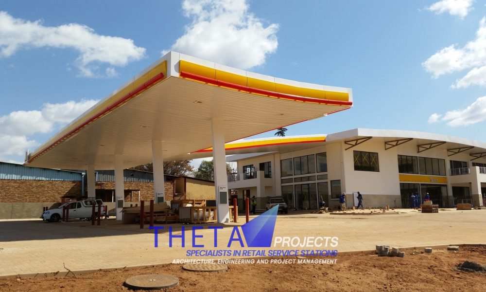 Theta Projects Brand New Site in Zeerust, North West Province for client Shell - Shell Ultra. Petrol station shell just before completion 3
