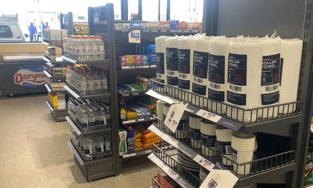 Retail fuel station project Carlswald stocked Quickshop retail displays inside the completed service station