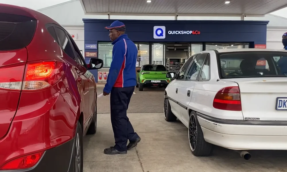 retail fuel station Kempton Park forecourt customer service outside completed Quickshop and canopy area