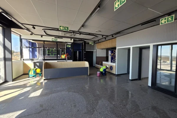 Fuel Station Shop Design retail fuel station Kempton Park Quickshop interior development with counters, lighting and retail finishes