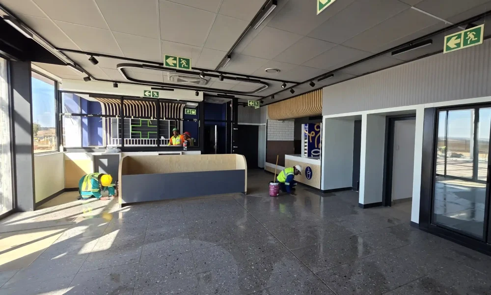 retail fuel station Kempton Park Quickshop interior development with counters, lighting and retail finishes