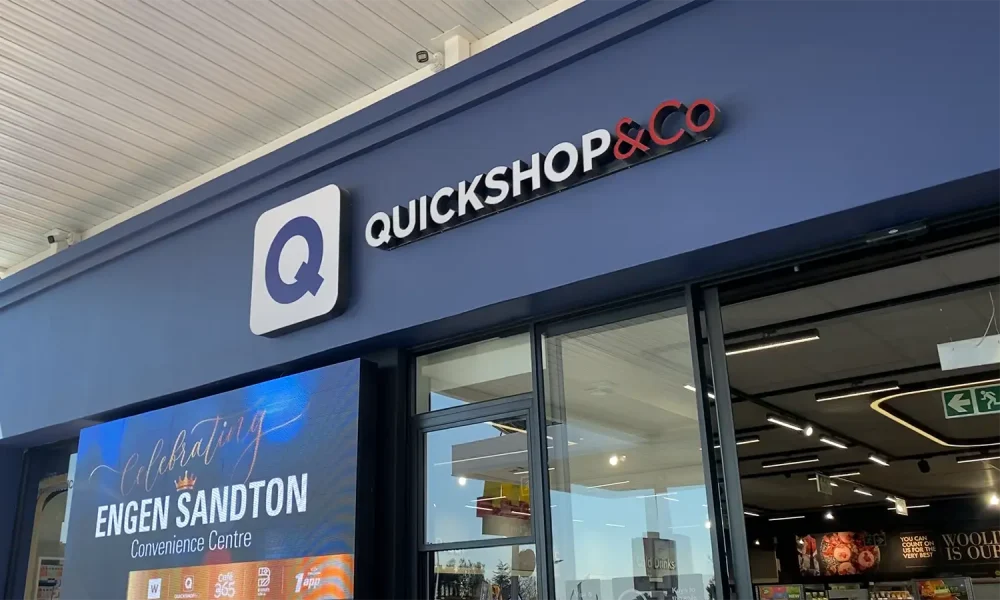 Retail fuel station project Sandton Quickshop exterior