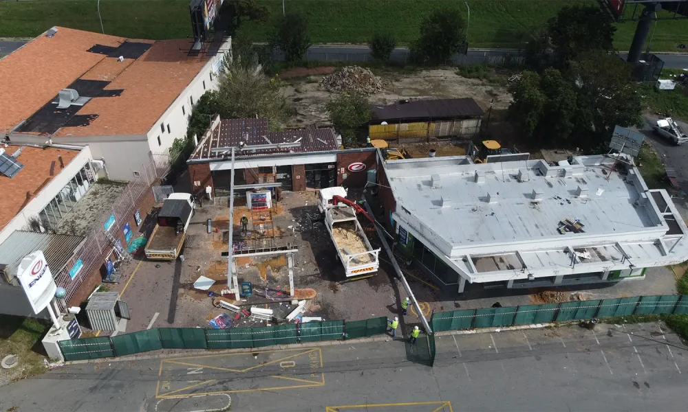 service-station-construction-coordination-waverly-roof-progress
